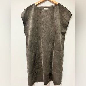 Aritzia Wilfred Free Nori Vegan Faux Suede Boxy Dress